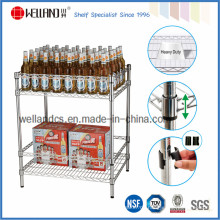 Square Chrome Metall Promotion Display Draht Rack für Store